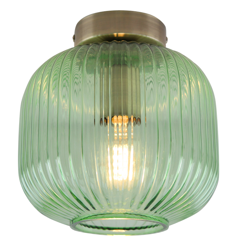 Szklana lampa sufitowa złota, Charlois