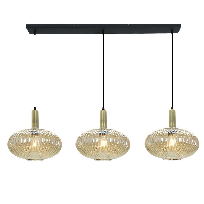 Retro lampa wiszaca bursztynowa, Charlois