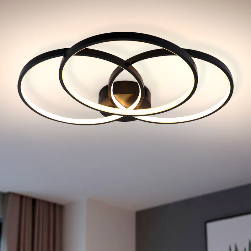 Design plafon sufitowy czarny, Giorgio, 42W, 3000K LED