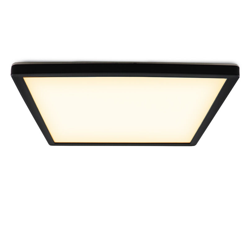 Plastikowy plafon sufitowy czarny, Shona, 22W, 3000K LED, ściemniana w 3 krokach