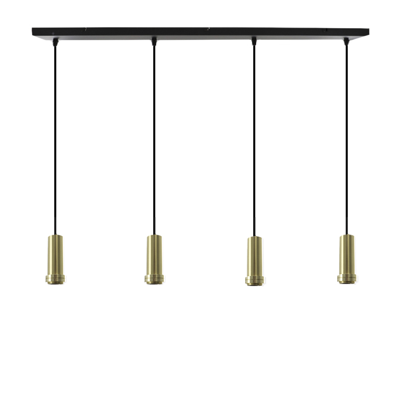 Aluminiowa lampa wisząca bez abażur złota, Rika
