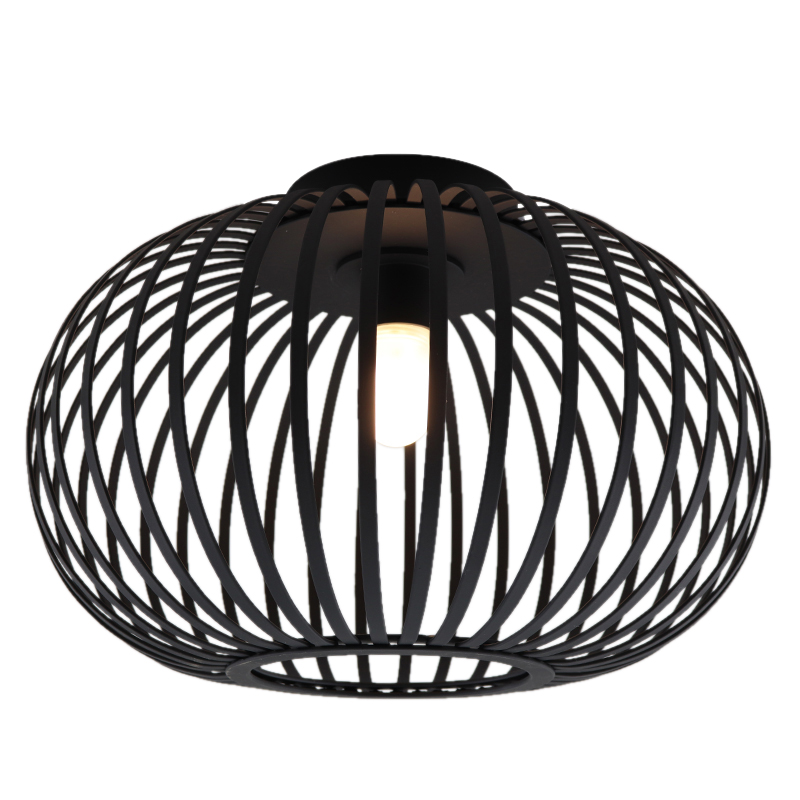 Industrialna lampa łazienkowa sufitowa czarna, Lieve, IP44