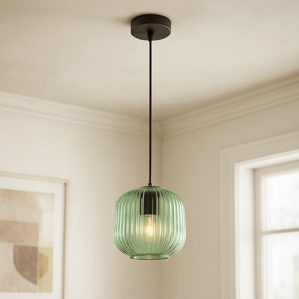 Design lampa wisząca zielona, Charlois