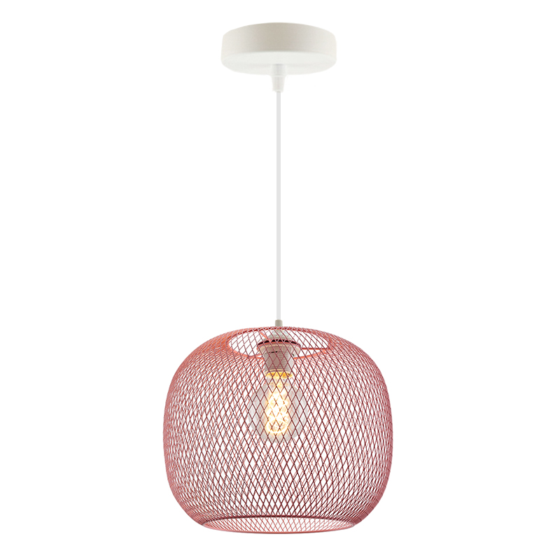 Industrialna lampa wisząca różowa, Emado