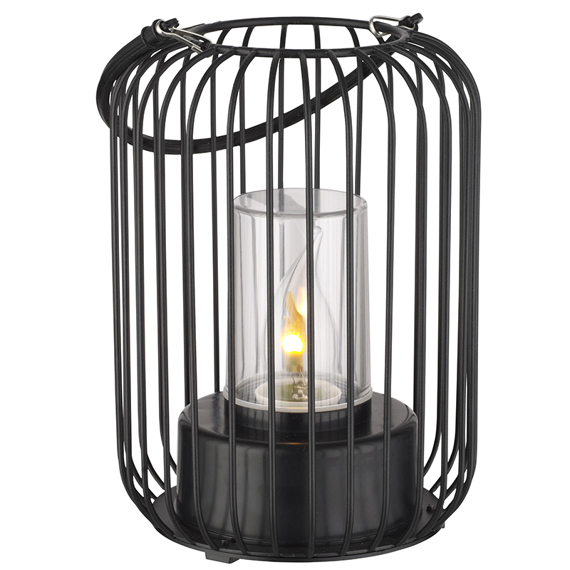 Nowoczesna lampa stołowa ogrodowa czarna, Enya, IP44
