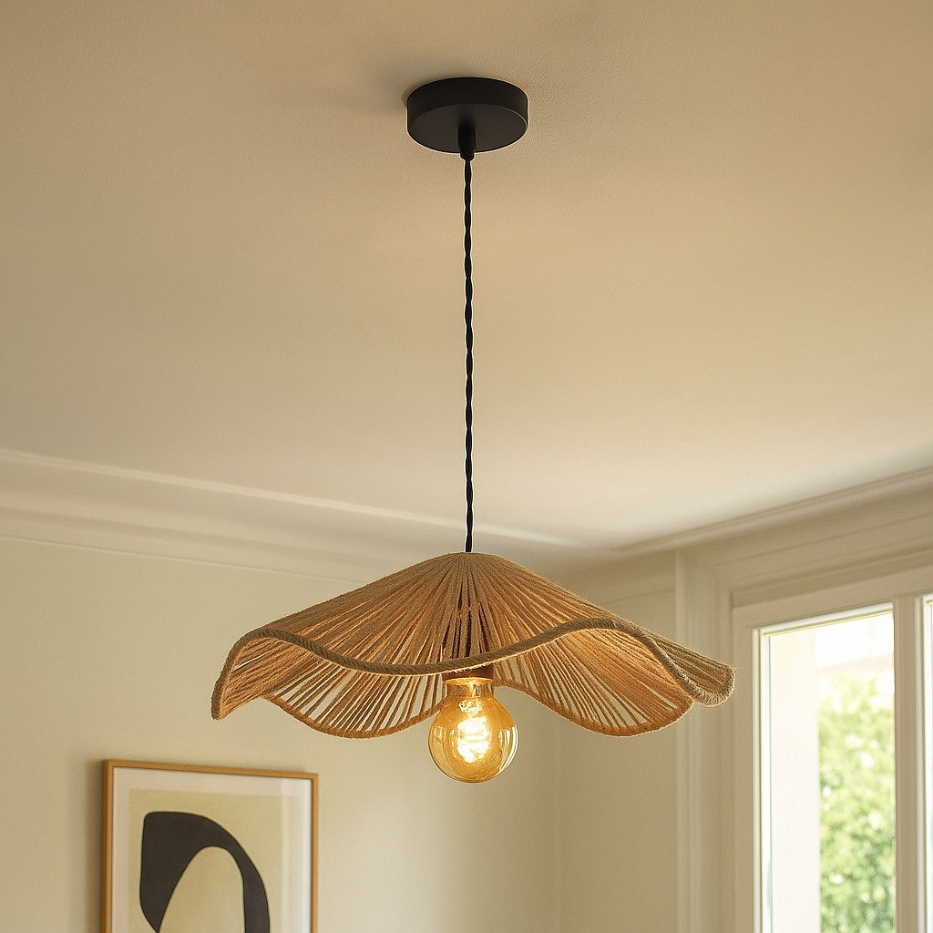 Rustykalna lampa wisząca brązowa, Annelot