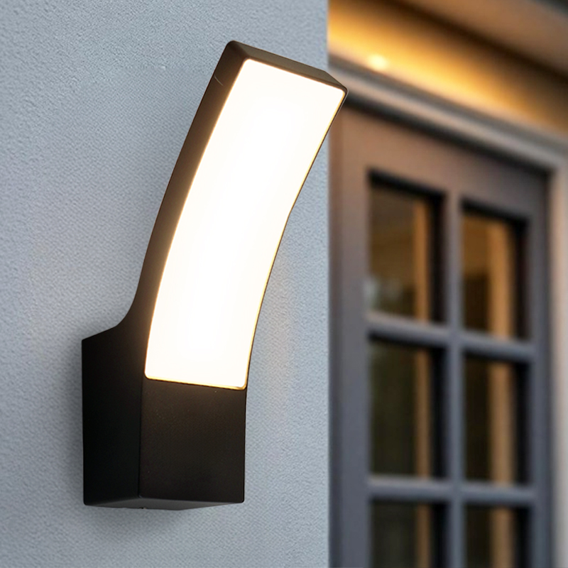 Nowoczesna lampa zewnętrzna czarna, Manel, 12W, 3000K LED, IP44