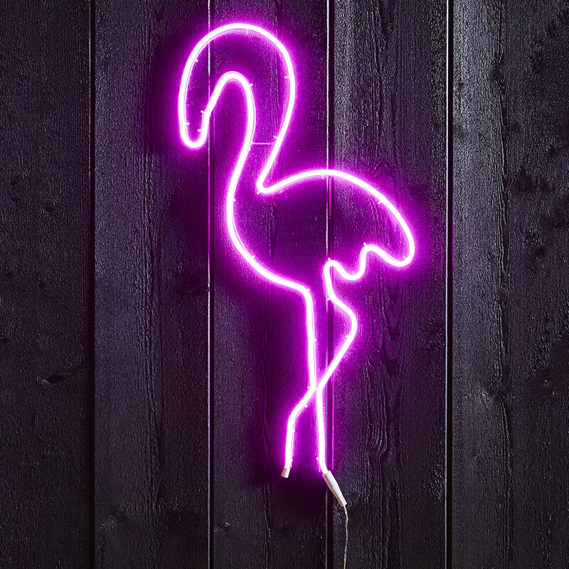 Metalowa lampa zewnętrzna różowa, Flamingo, 5,8W, różowy LED, IP44