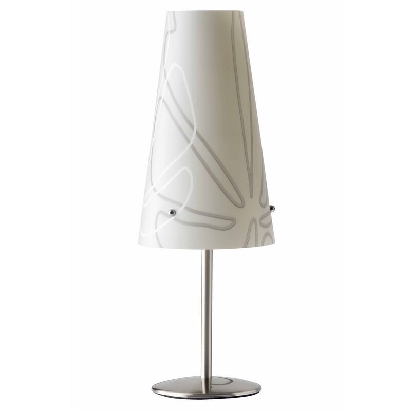 Plastikowa lampa stołowa szara, Nayra
