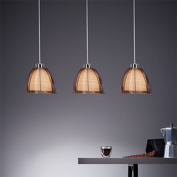 Nowoczesna lampa wisząca brązowa, Amela