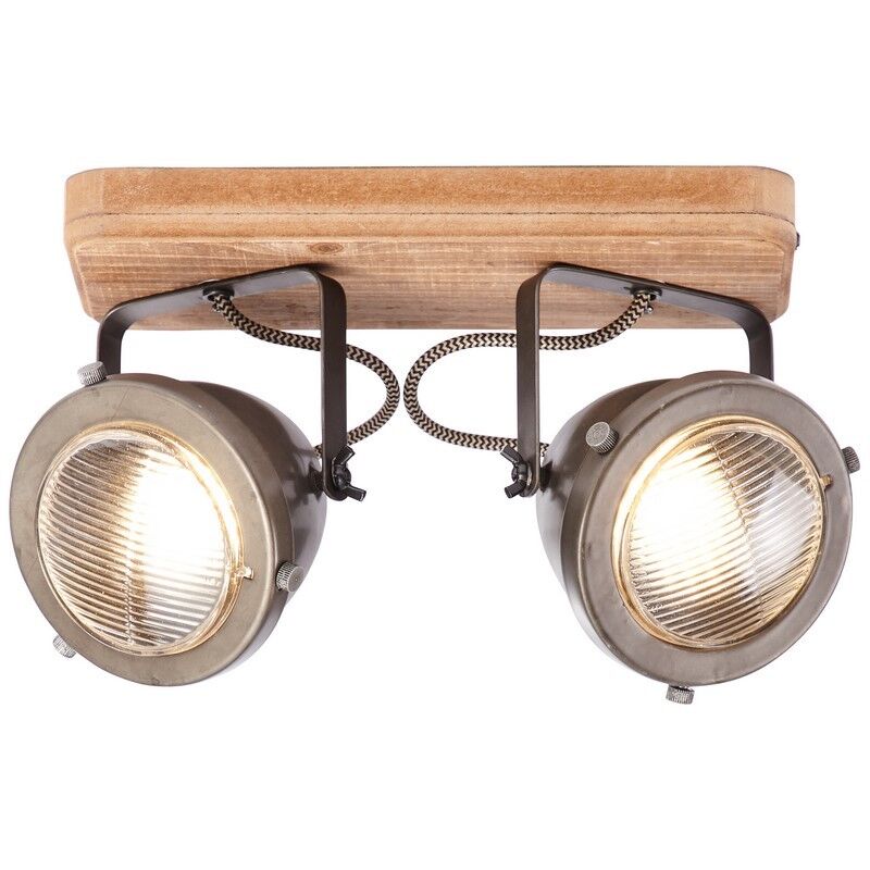 Drewniana lampa sufitowa brązowa, Elena
