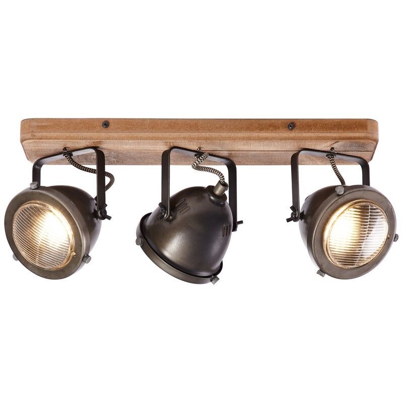 Drewniana lampa sufitowa brązowa, Elena