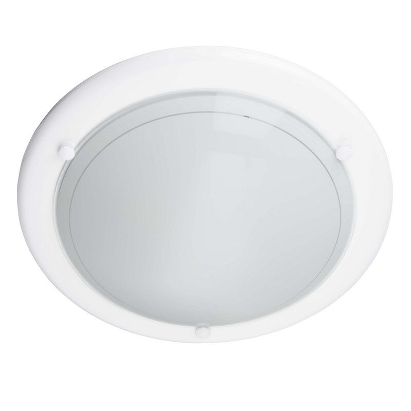 Szklana lampa sufitowa biała, Angely