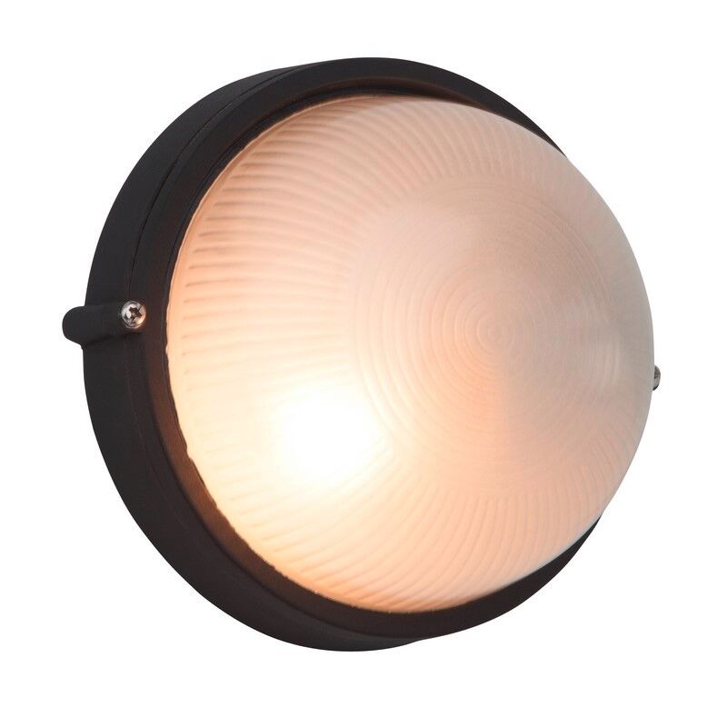Szklana lampa zewnętrzna czarna, Trishana, IP44