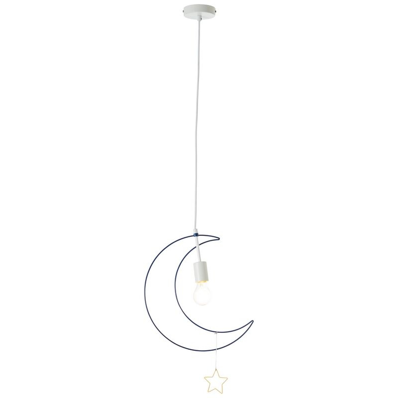 Metalowa lampa wisząca dla dzieci niebieska, Razia