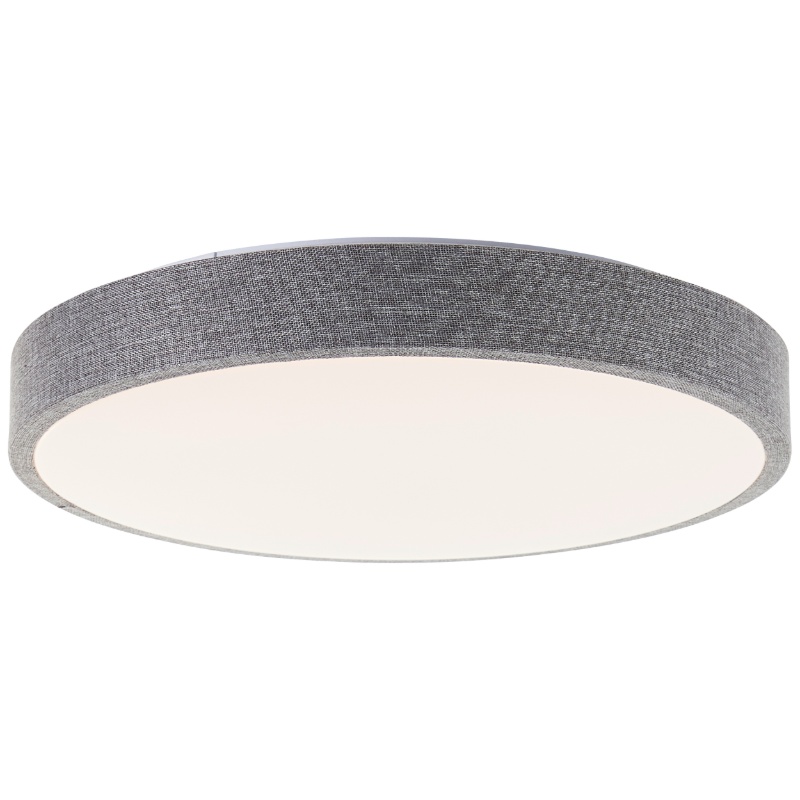 Rustykalny plafon sufitowy szary, Soeraya, 24W, 3000K LED, ściemniana w 3 krokach