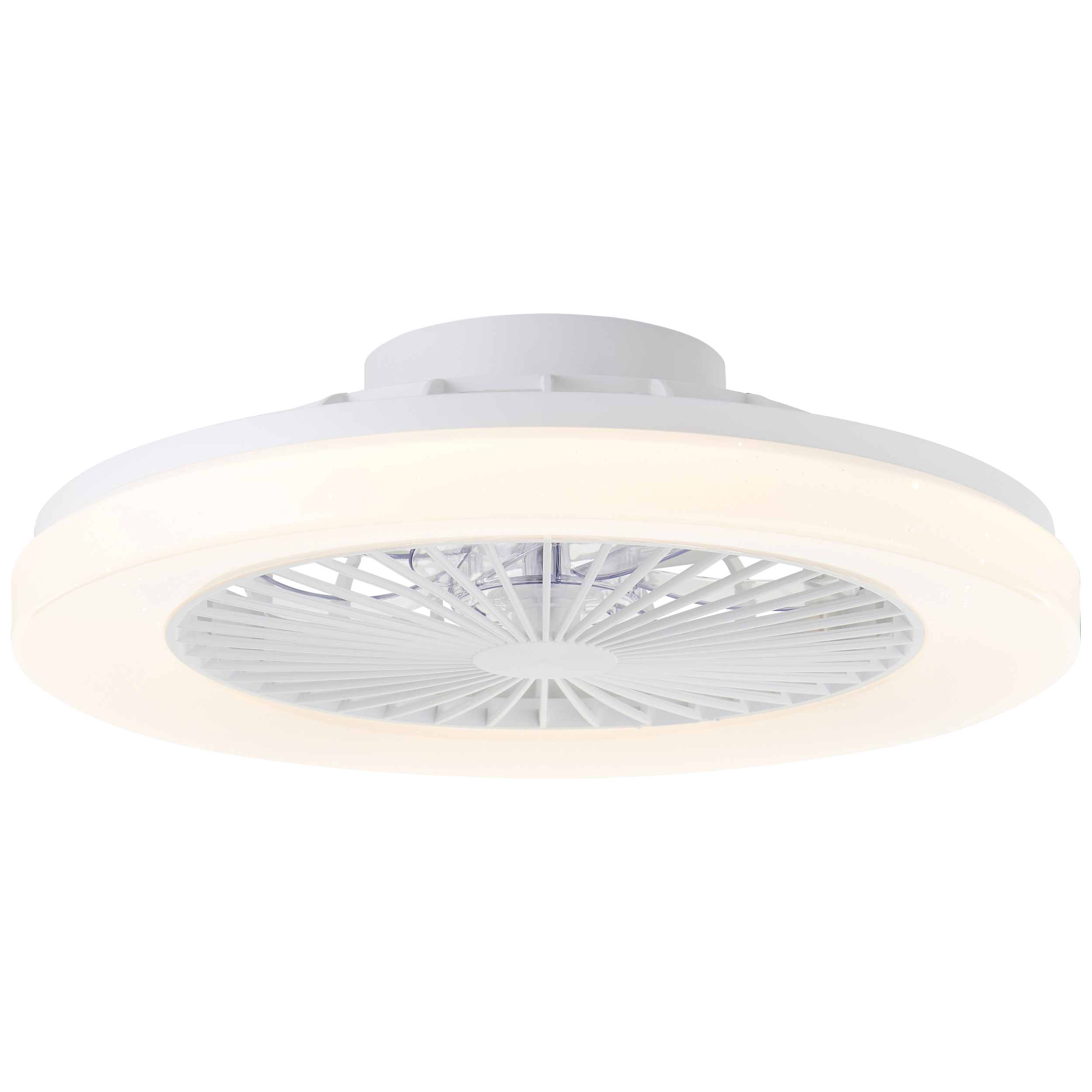 Nowoczesny wentylator sufitowy biały, Soren, 40W, regulowana ciepła do zimnej bieli LED, z pilot