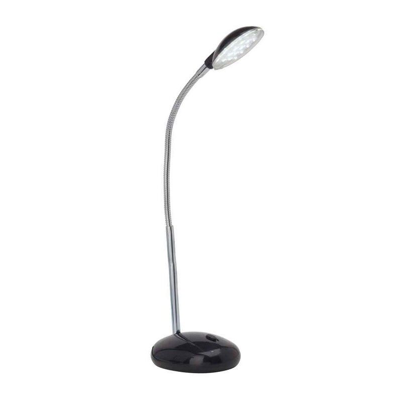Plastikowa lampa biurkowa czarna, Marenthe, 2W, 6000K LED, z przełącznik