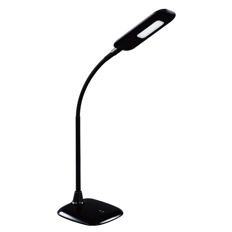 Plastikowa lampa biurkowa czarna, Jenoah, 5W, 6000K LED, z dotykowy ściemniacz