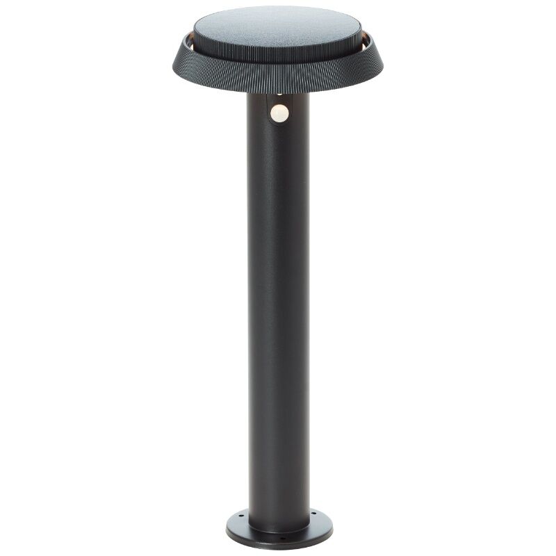 Metalowa lampa podłogowa zewnętrzna solarna czarna, Ridvan, 4W, 3000K LED, IP44