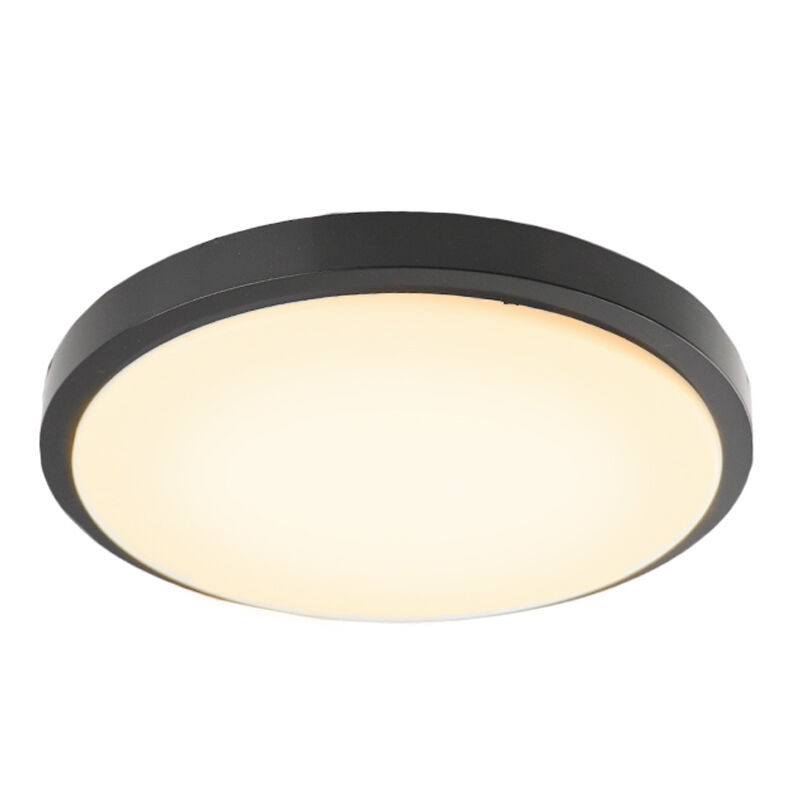Plastikowy nowoczesny plafon sufitowy czarny, Kos, 16W, 3000K LED
