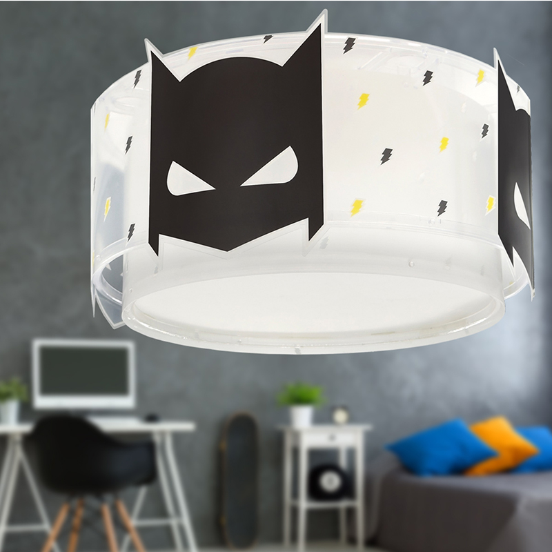 Plastikowa lampa sufitowa dla dzieci czarna, Hero