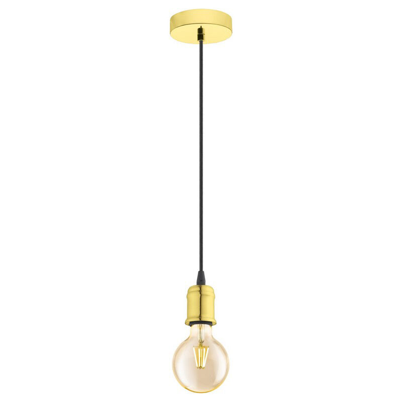 Metalowa vintage lampa wisząca mosiądz, Christel