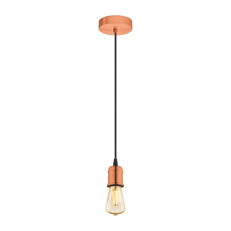 Metalowa vintage lampa wisząca miedziana, Christel