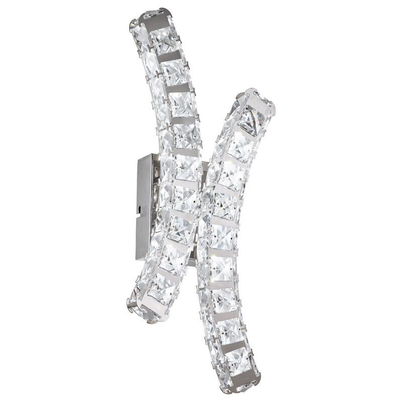 Kryształowy design kinkiet chromowany, Dirk, 12W, 4000K LED