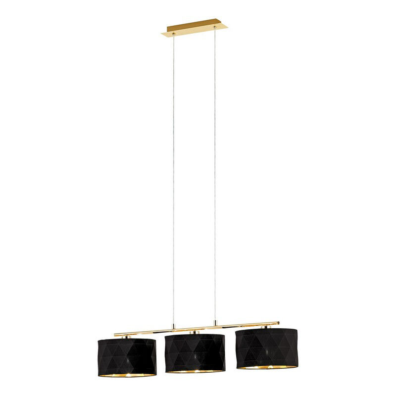 Tkanina design lampa wisząca czarna, Wessel