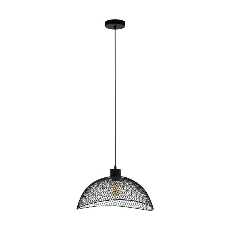Stalowa industrialna lampa wisząca czarna, Ritish