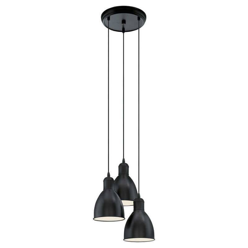 Metalowa industrialna lampa wisząca czarna, Lavinio