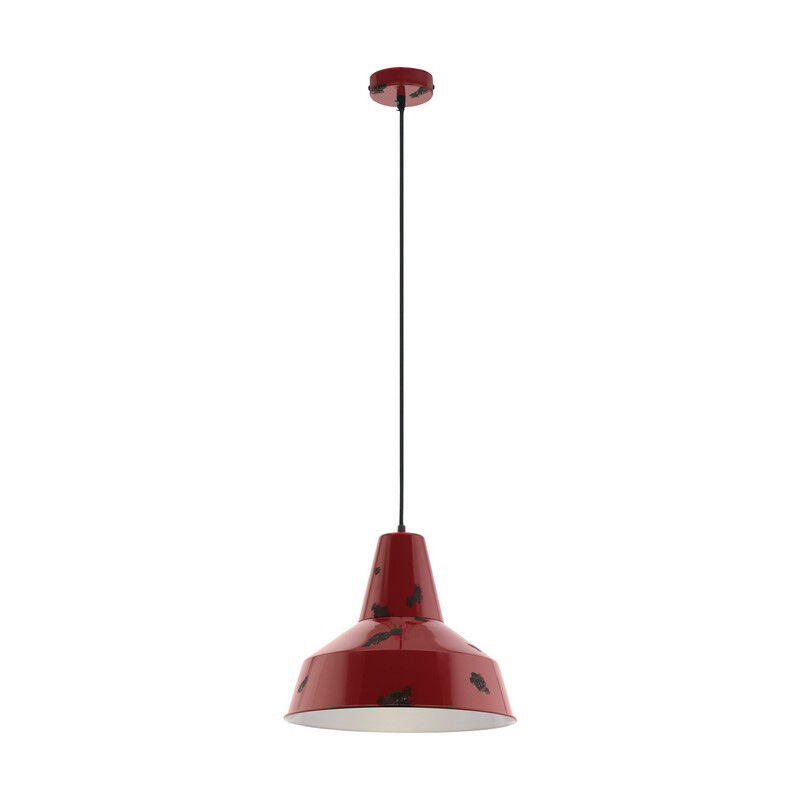 Metalowa retro lampa wisząca czerwona, Praia
