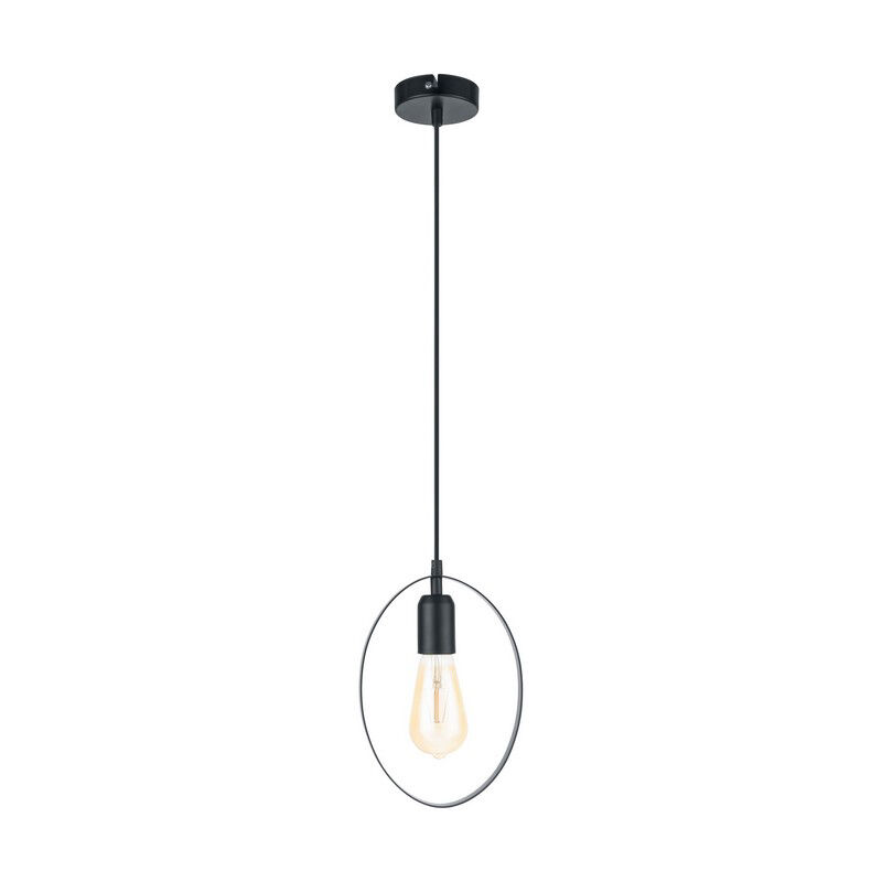 Metalowa retro lampa wisząca czarna, Aida