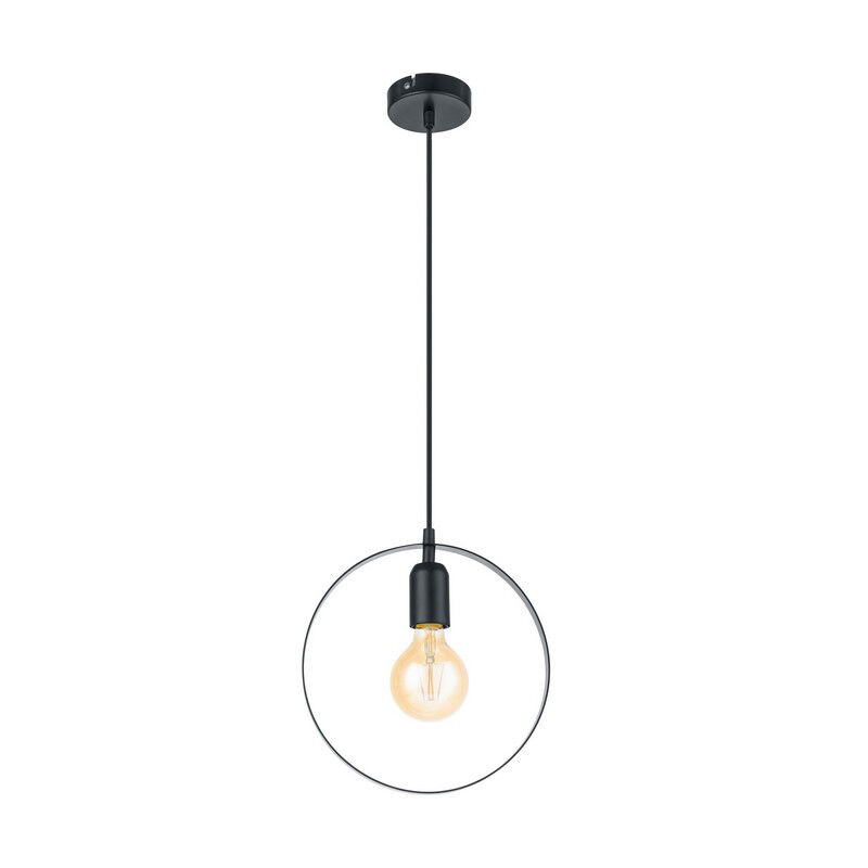 Metalowa retro lampa wisząca czarna, Aida