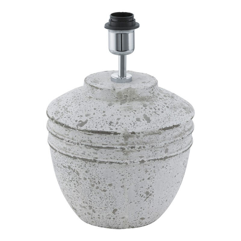 Ceramiczna lampa stołowa szara, Alana, z przełącznik