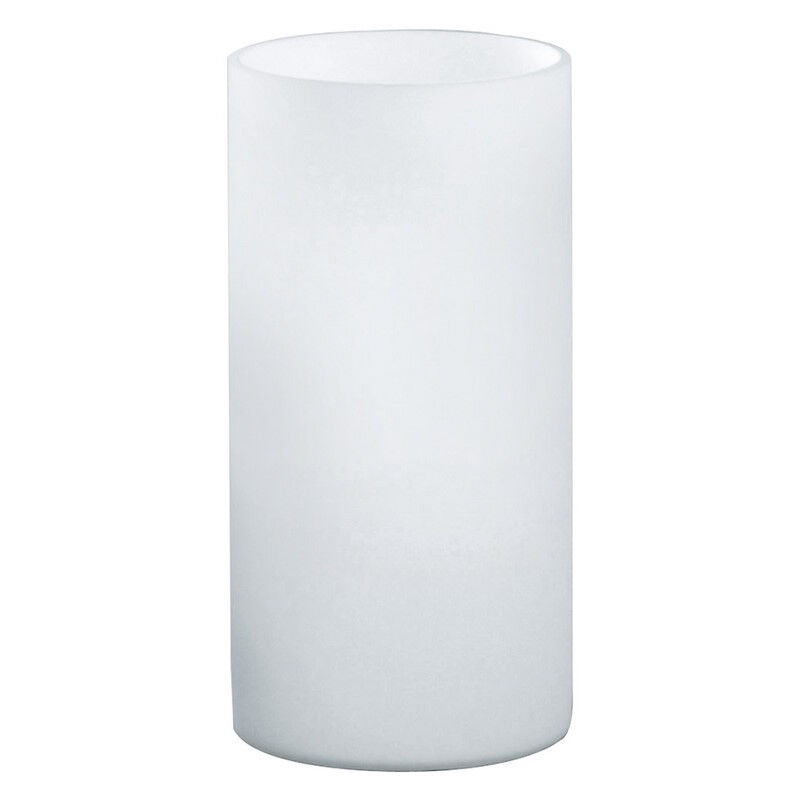 Szklana design lampa stołowa biała, Basken, z przełącznik