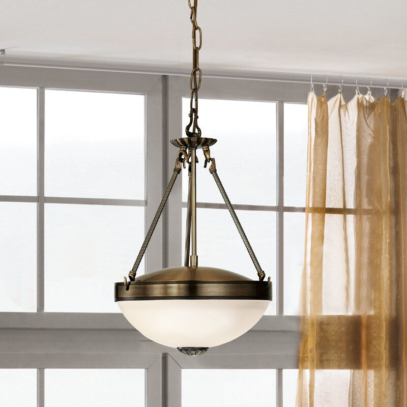 Metalowa klasyczna lampa wisząca brązowa, Reza