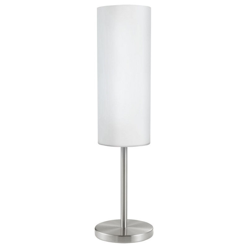Szklana lampa stołowa niklowa, Ciuda, z przełącznik