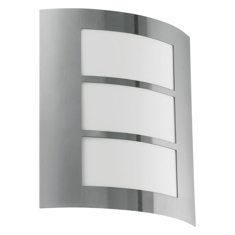 Plastikowa lampa zewnętrzna srebrna, Elyana, IP44