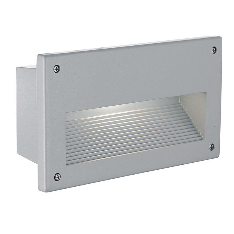 Aluminiowy wbudowany kinkiet zewnętrzny biały, Anke, IP44