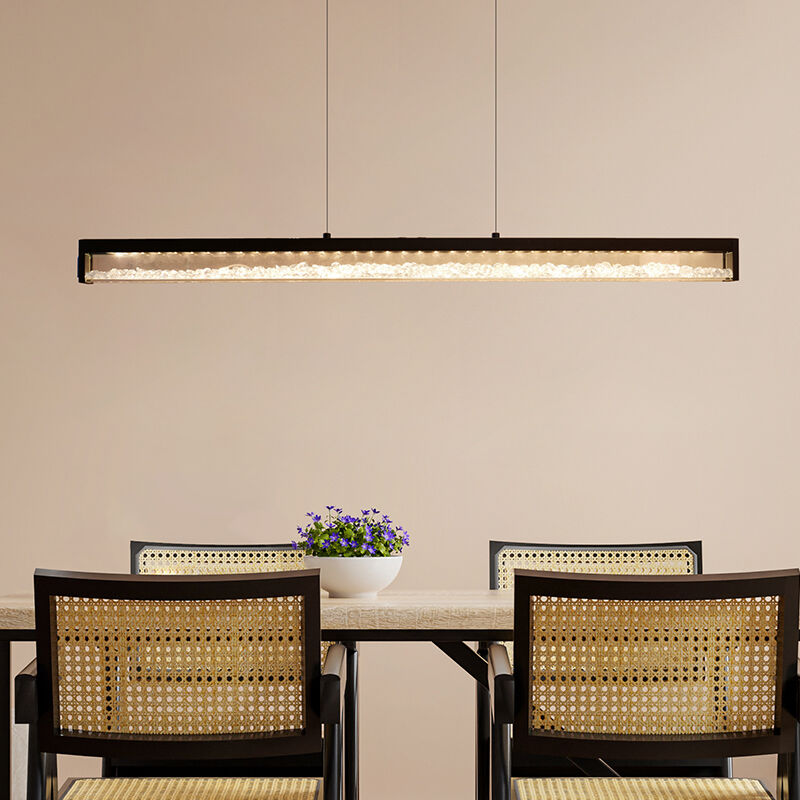 Kryształowa design lampa wisząca czarna, Aarnoud, 6W, regulowana ciepła do zimnej bieli LED, z dotykowy ściemniacz