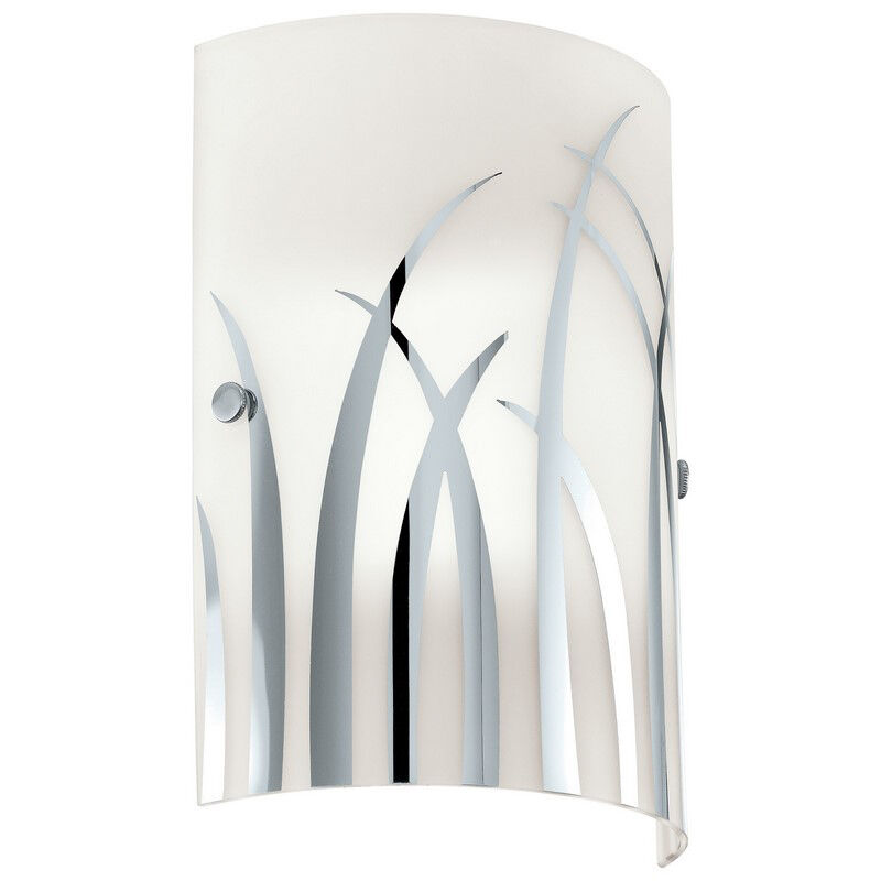 Szklany design kinkiet biały, Ilyas