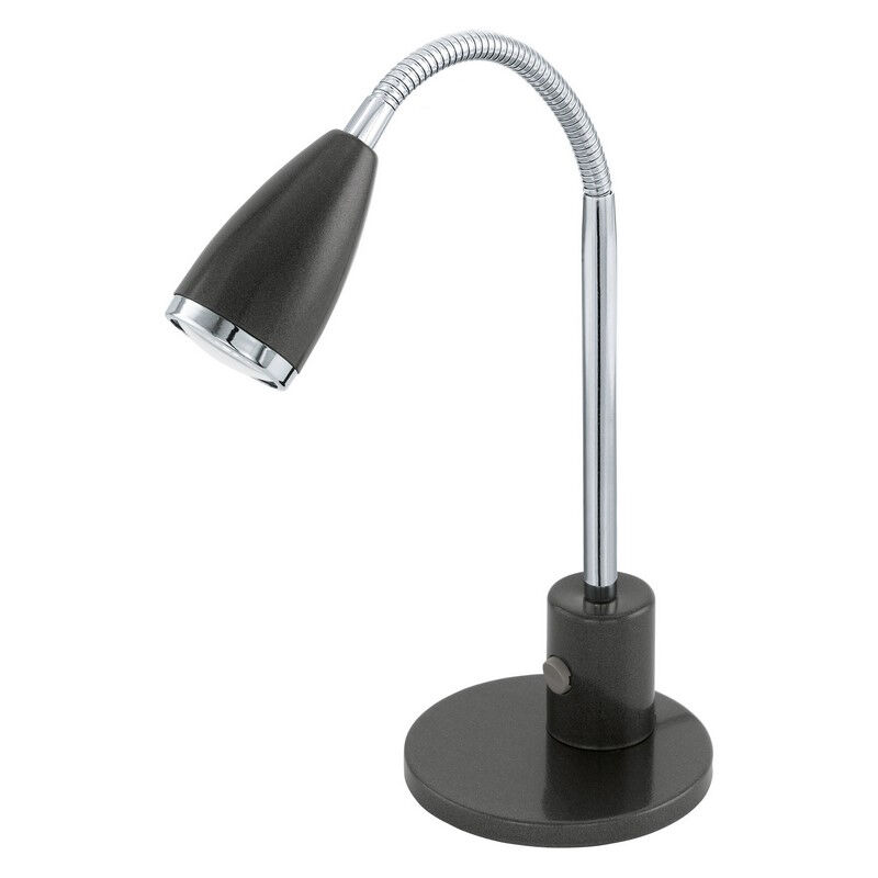 Metalowa lampa stołowa antracytowa, Said, z przełącznik
