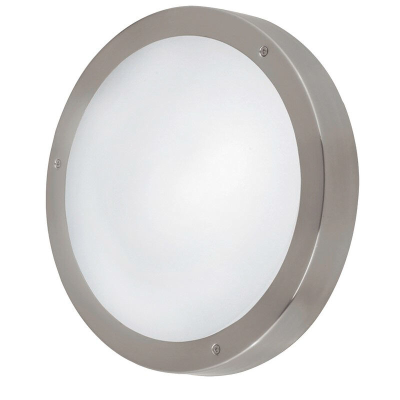 Szklana lampa zewnętrzna srebrna, Bob, IP44
