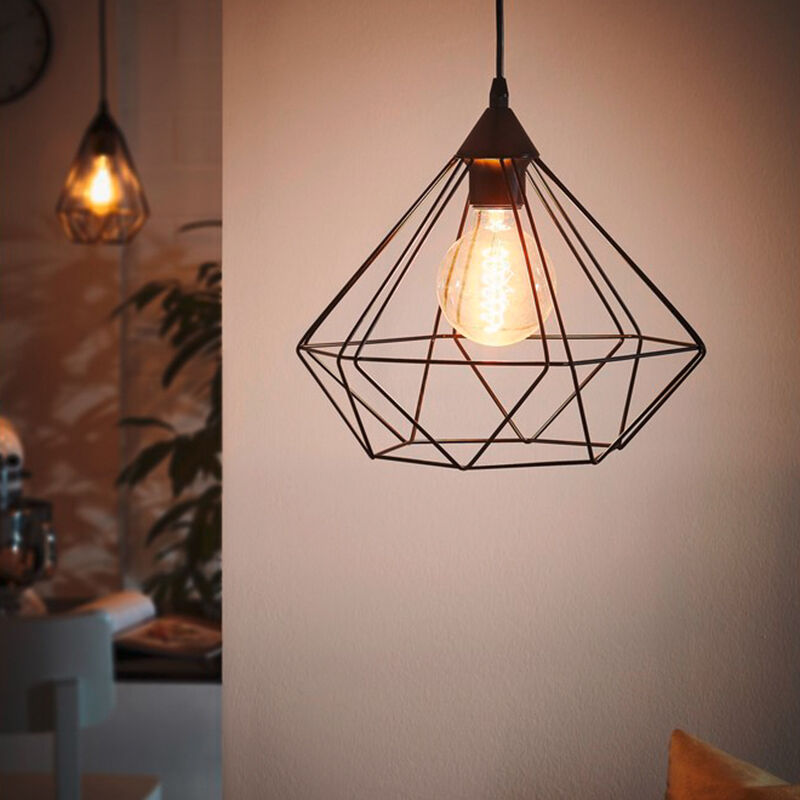 Metalowa industrialna lampa wisząca czarna, Costel