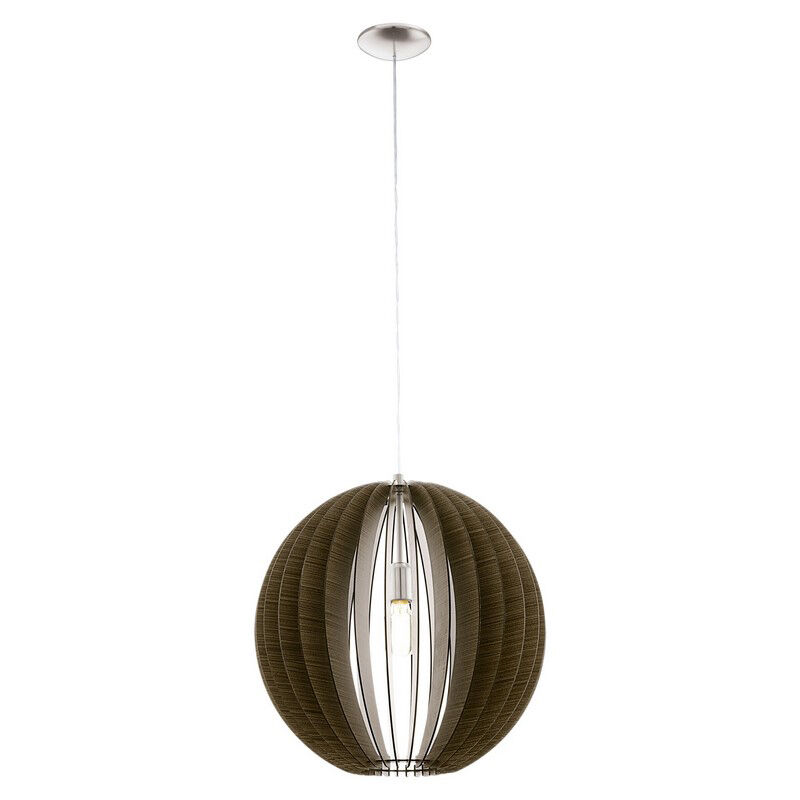 Drewniana rustykalna lampa wisząca brązowa, Bergama