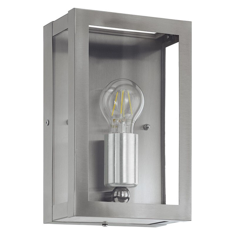 Stal Nierdzewna industrialna lampa zewnętrzna srebrna, Alihan, IP44