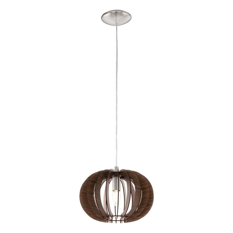 Drewniana rustykalna lampa wisząca brązowa, Kiran