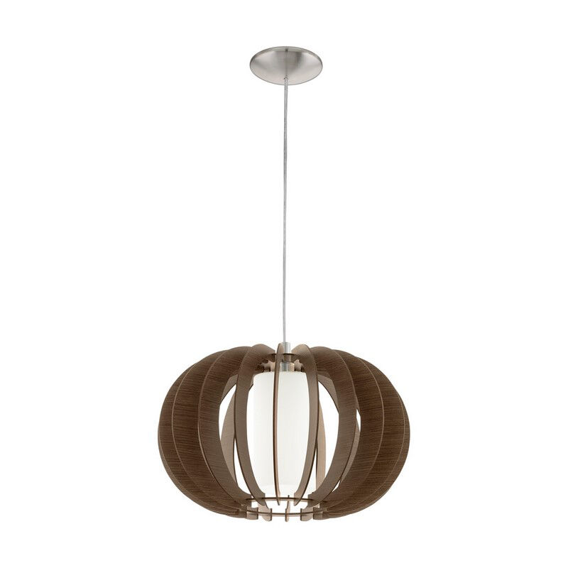 Drewniana rustykalna lampa wisząca brązowa, Kiran